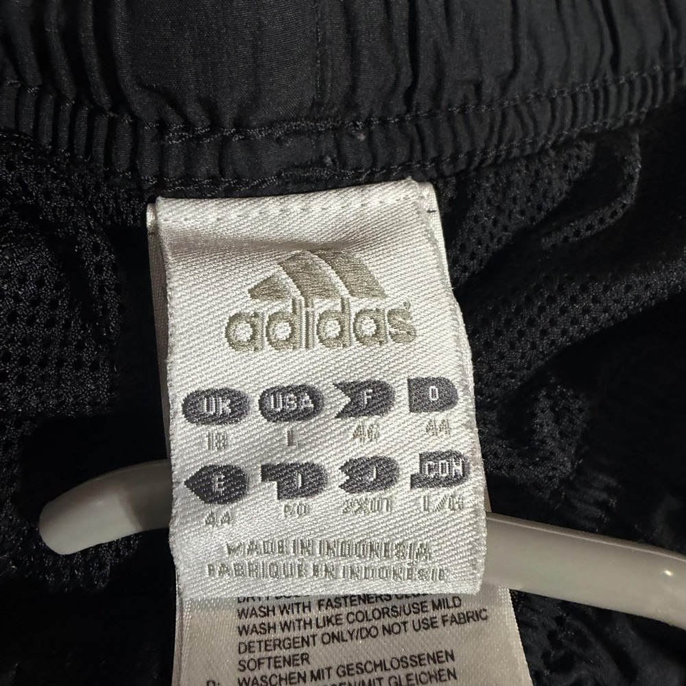 Adidas Track Pants Womens L Black Pink 3 Stripe Elastic Waist Mesh Lined - Picture 2 of 7